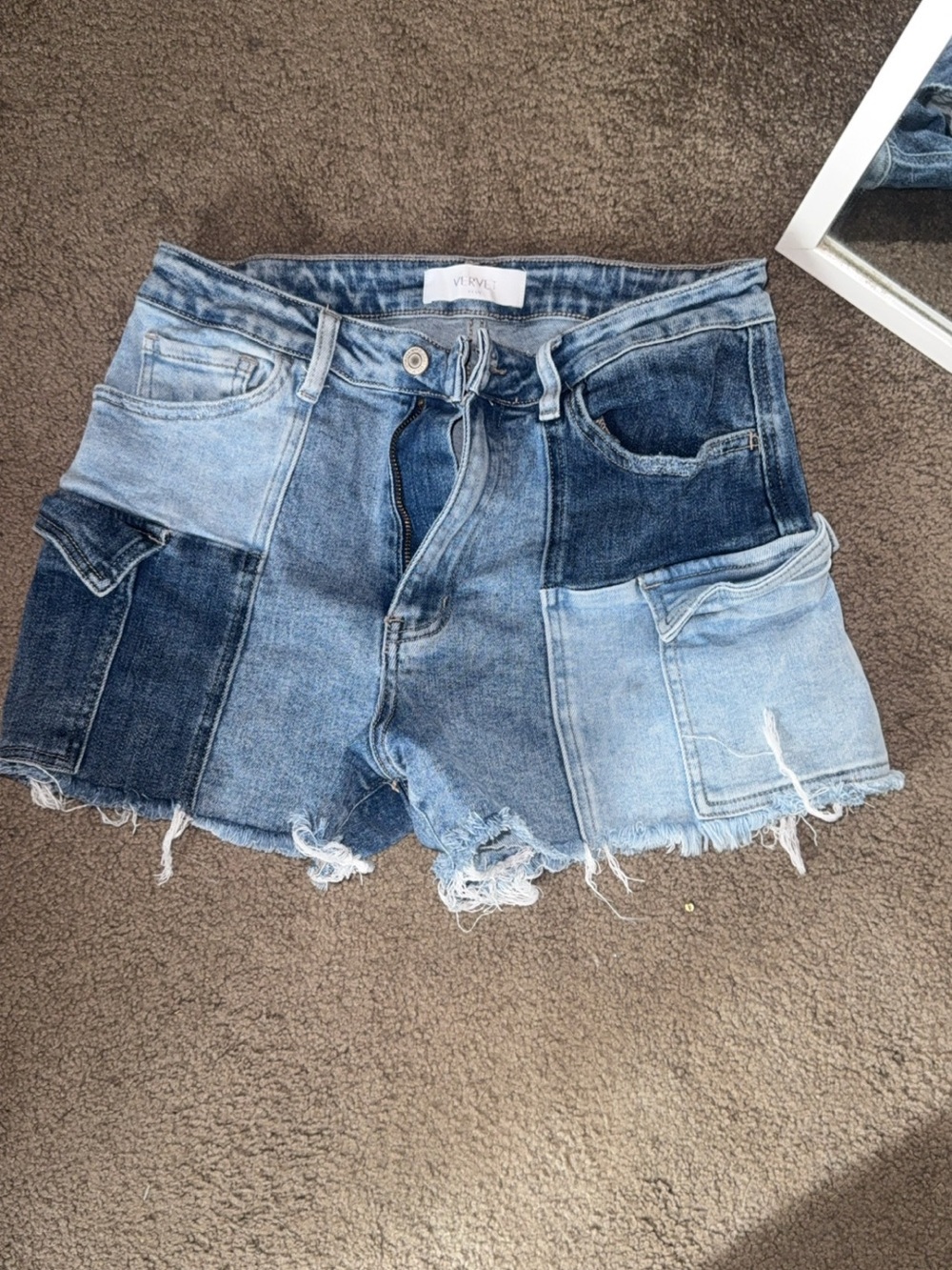 NWOT Vervet Patchwork Denim Shorts